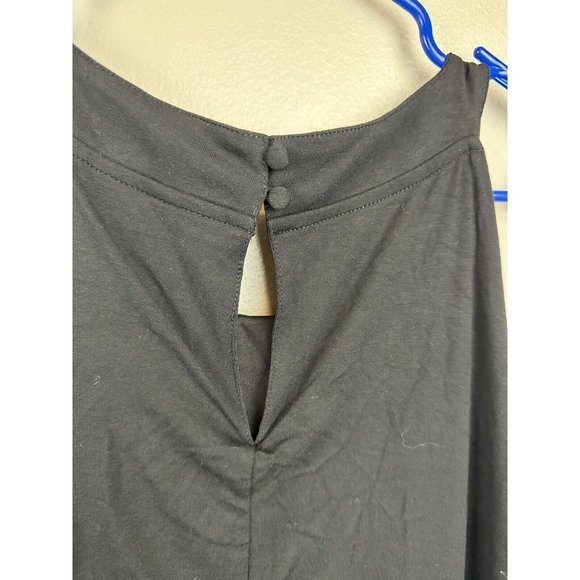 Chicos Maxi Dress Size 2 Black Sleeveless Sundress - Picture 6 of 13